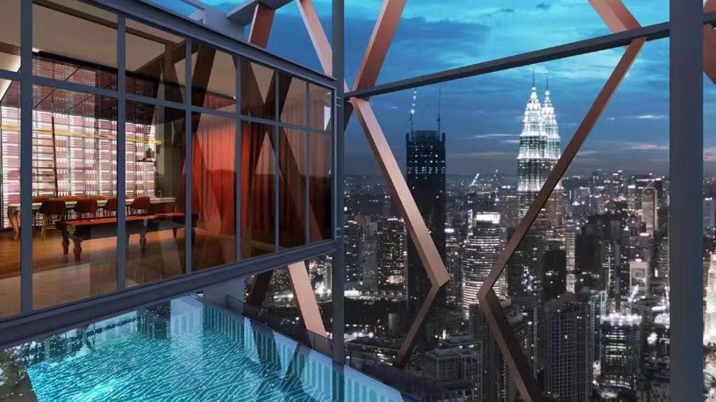 Апартаменты Borderless Swimming Pool - Invincible Twin Towers View - Free Wifi Kampong Gombak Utara Экстерьер фото